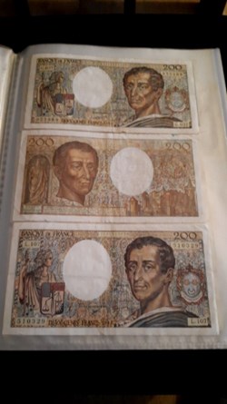 200 francs 1988,1991,1992 Montesquieu