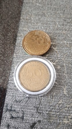50 centimes 1962 marianne 4 plis