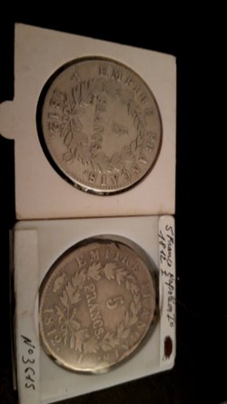 5 francs 1812 I ET Q Napoleon Empereur,Empire français