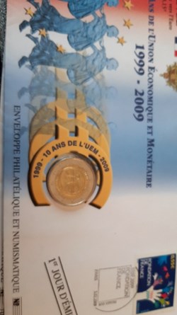 2€ France 10 ans de l'union économique et monétaire