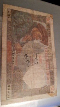 50 francs 1942 jacques coeur
