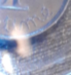 1 centimes 1966 EPI avec rebord sur le M