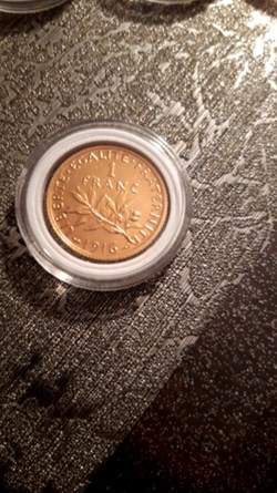 1 franc 1916 semeuse dorée
