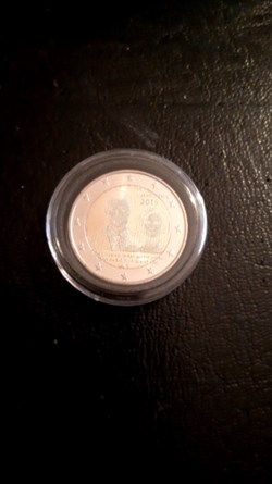 2 euros 2015 15e anniversaire de l'accesion au trône du grnad duc Henri Luxembourg