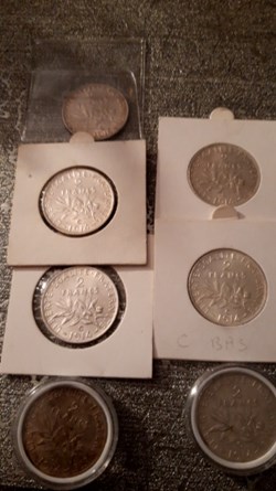 2 francs 1914 C(différentes positions)semeuse