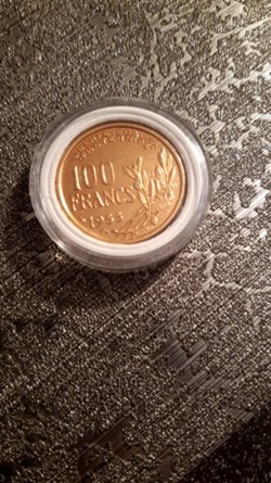 100 francs 1955 cochet dorée