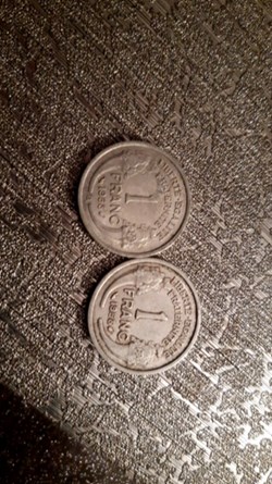 1 franc 1958 et 1958 B alu Morlon