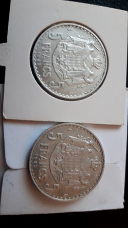 5 francs 1945 Louis II Monaco