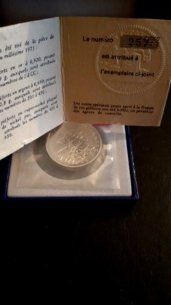 5 francs semeuse piéfort 1973