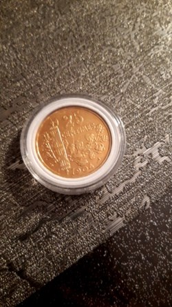 25 centimes 1904 patey dorée