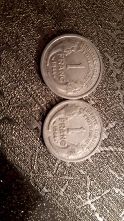 1 franc 1944 et 1944 C alu Morlon