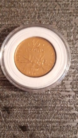 50 centimes semeuse 1997 dorée