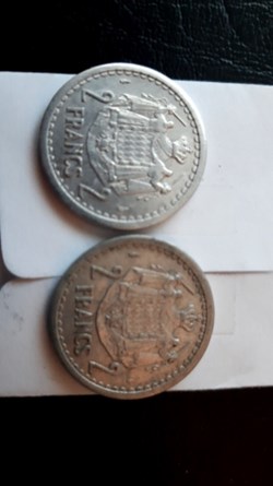 2 francs 1943 Louis II Monaco