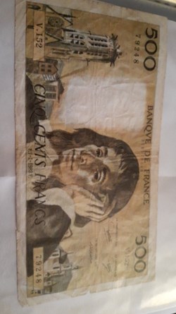 500 francs 1982 Pascal
