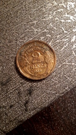 2 francs 1939 bronze-alu Morlon