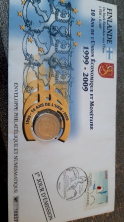 2 euros 2009 Finlande 10 ans de l'union économique et monétaire