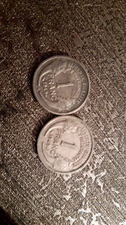 1 franc 1949 et 1949 B alu Morlon