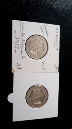 1 francs 1988 charles de gaulles sans différents