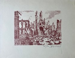 TOURS - Dans la rue du Président Merville - Ferdinand DUBREUIL - 1940
