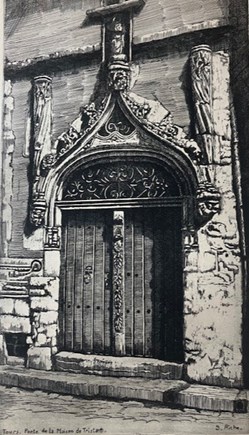 TOURS- Porte de la Maison de Tristan - Gilbert RICHE - 1942