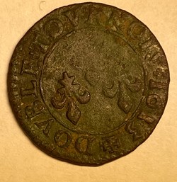 Monnaies sous Louis XIII de 1613 (double-tournoi)