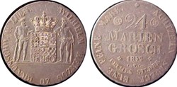 1834 Brunswick-Wolfenbüttel 2/3 Thaler