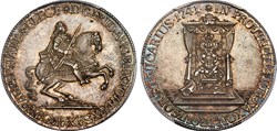 German States Saxony 1741 1/2 Thaler