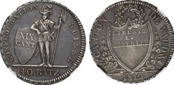 Switzerland Vaud 1812 40 Batzen
