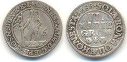 1688 Brunswick-Wolfenbuttel 6 Mariengroschen