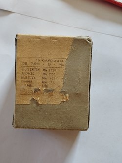 Paquet de 15 cartouches de 7.5mm Mle 1929C sur lame chargeur