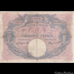 F.14.15 50 FRS BLEU et ROSE 24-7-1903