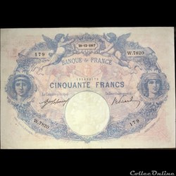 F.14.30 BLEU ET ROSE 29-12-1917 TB