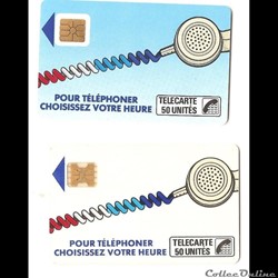 choisissez votre heure pour téléphoner - carte blanche et carte bleue