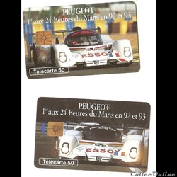 Pub - Peugeot vainqueur 24 h du Mans 1992 1993 x 2