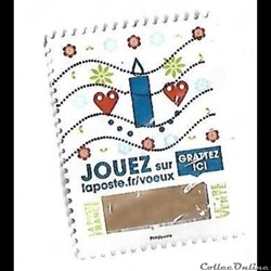 voeux fin 2018 pour 2019 à gratter bougie