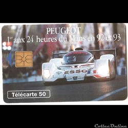 Pub - Peugeot vainqueur 24 h du Mans 1992 1993