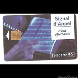 Signal d'appel - téléphone bleu
