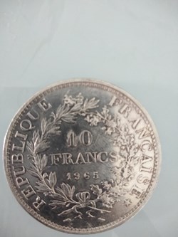 Moneda de Hércules 10 francos