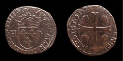 Henri IIII - Douzain du 1er type 1594 Y regravé sur le A