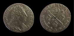 Louis XIV - 20 Sols aux Insignes 1707 A Paris