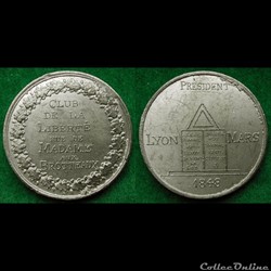 1848 - Médailles des Clubs et Sociétés (Lyon)