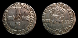 Henri IIII - 1/4 d'Écu 1598 L Bayonne