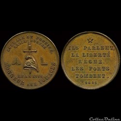 1848 - Médailles des Clubs et Sociétés (Lyon)