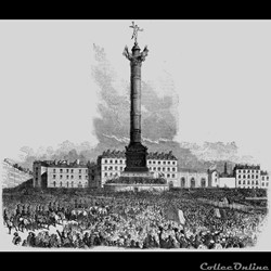 27 Février 1848 - Rassemblement sur la Place de la Bastille à Paris