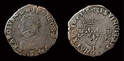 Charles IX - Teston au buste jeune