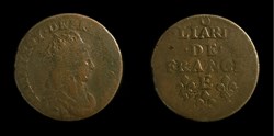 Louis XIV - Liard au buste adolescent 165? E Meung-sur-Loire / Châtellerault