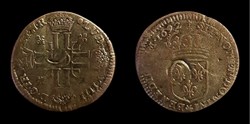 Louis XIV - Quinzain aux huit L 1692 surfrappé fleur de lys