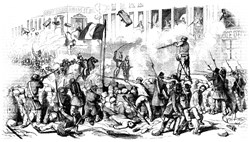 24 Février 1848 - Défense d'une barricade