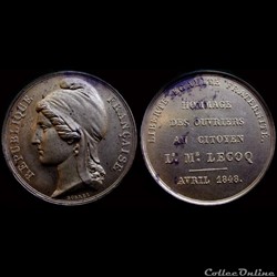 1848 - Médailles de personnages divers