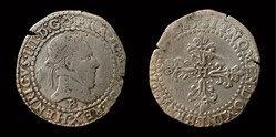 Henri III - Quart de Franc au col plat